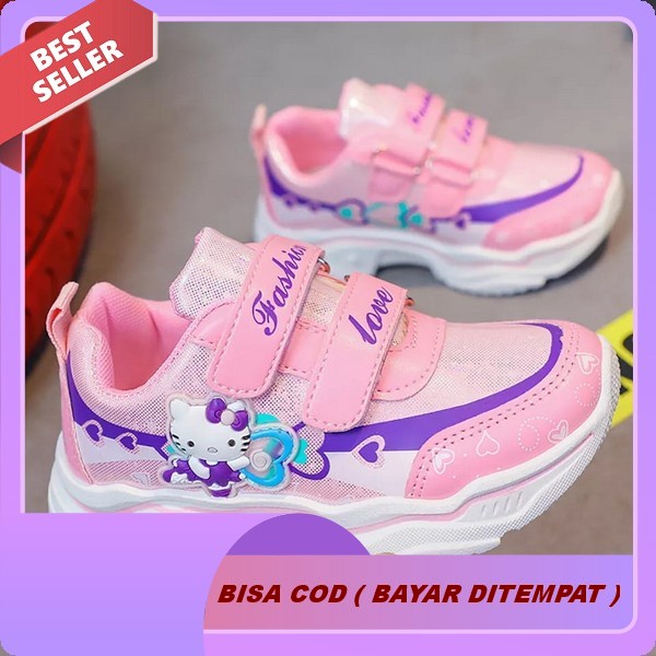 Ilona Store01 Promo Cod Gratis Ongkir  Sepatu Sneaker Sport Anak Perempuan Gaya Korea Style Import U