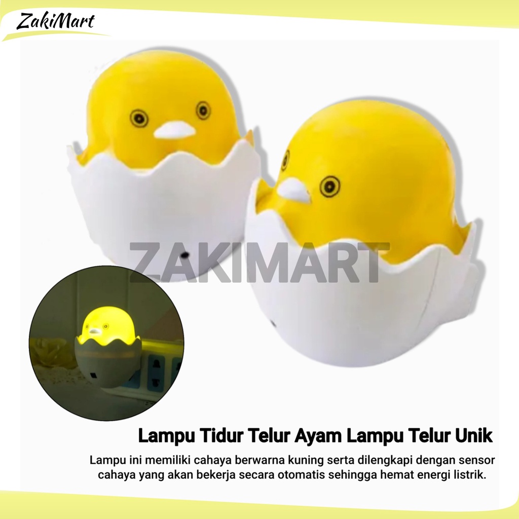 Lampu Tidur LED Sensor Cahaya Lampu Tidur Telur Ayam Lampu Telur Unik