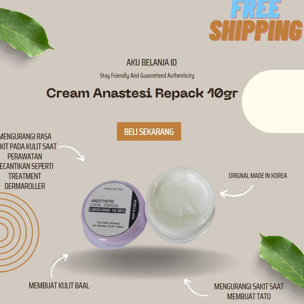 NEW ARRIVAL ㊫ Cream Anastesi Repack 10gr - Untuk Treatment Dermaroller atau Dermapen XY❅