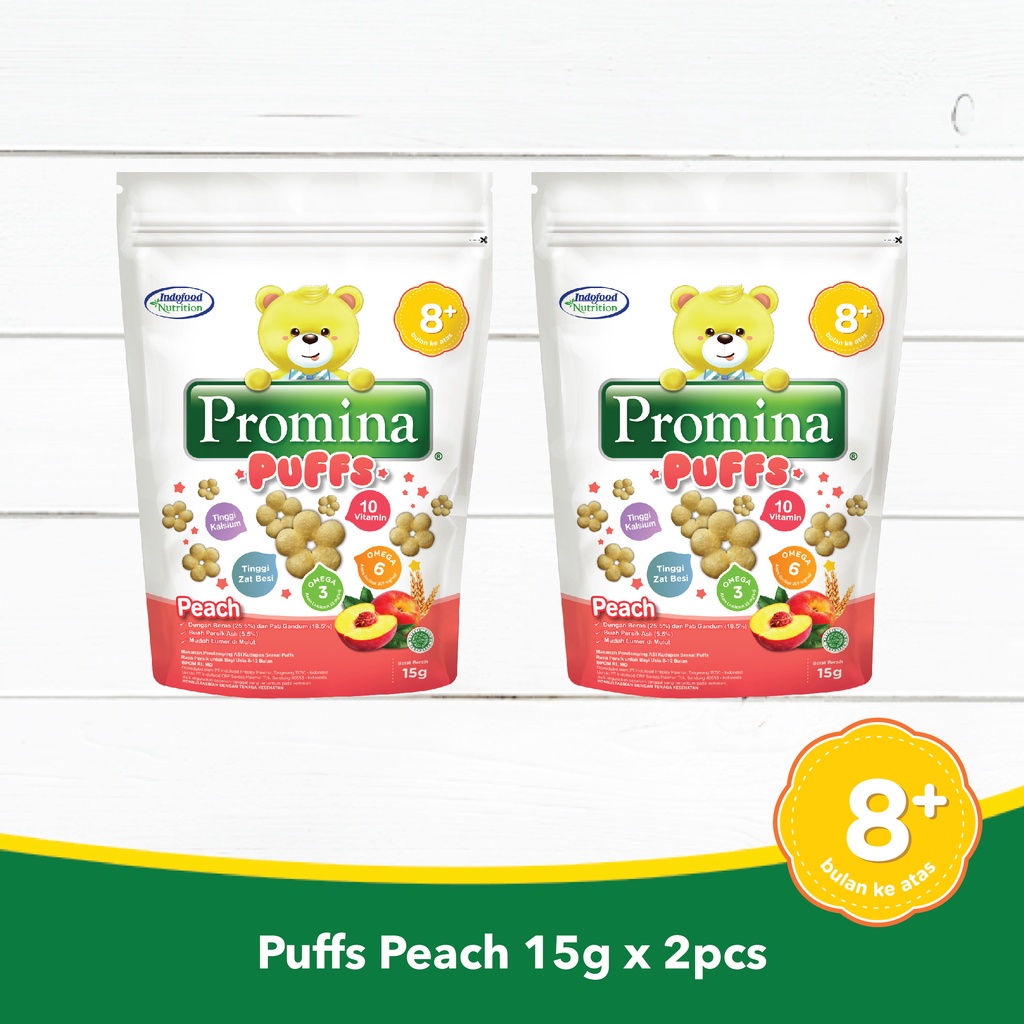 Promina Puffs Peach 15 g x 2 Pcs