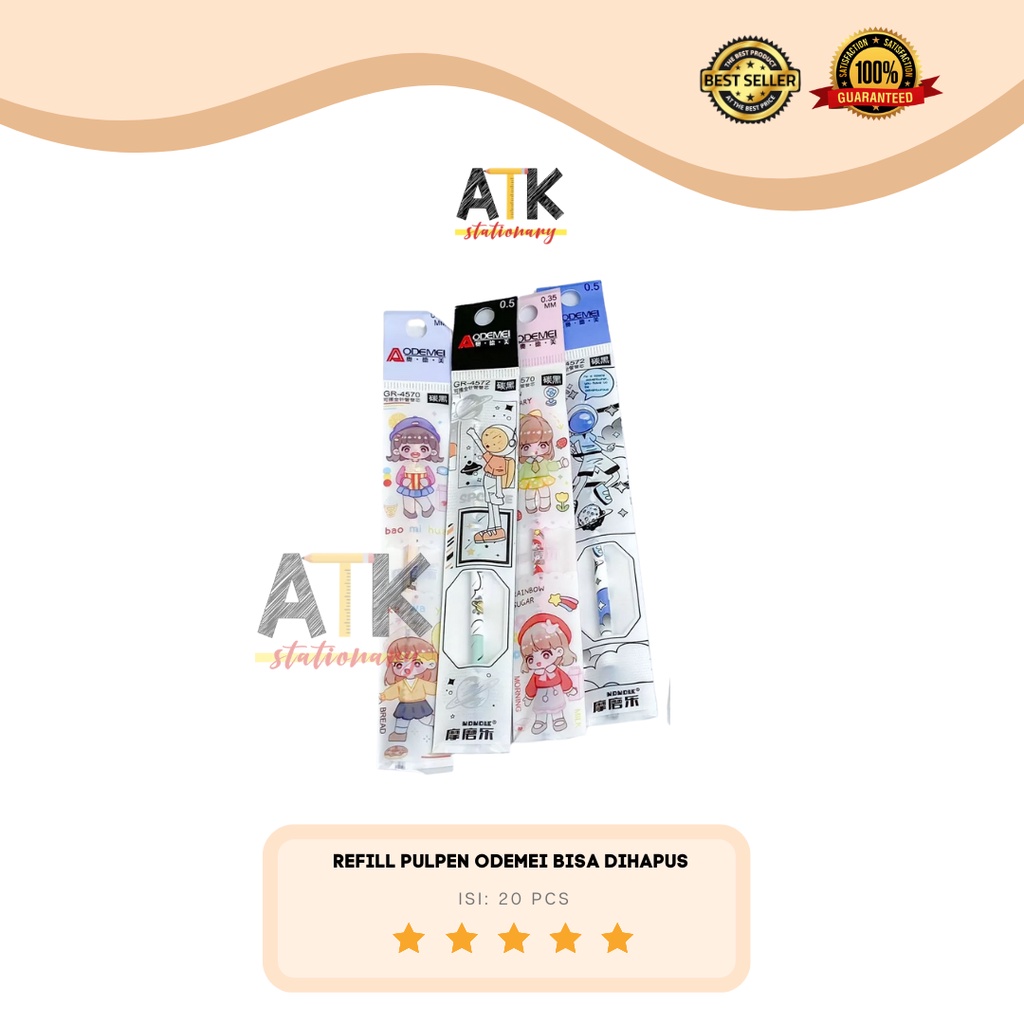 Isi Ulang Pulpen Gel Bisa Dihapus Odemei / Refill Pen Gel Hapus 1 Pack