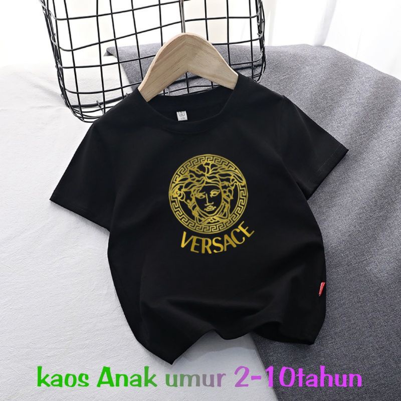 Baju Kaos Anak Laki Laki &amp; Perempuan Kaos Anak Versa Gold Umur 2 Sampai 10 Tahun Atasan Anak laki Laki T-shirt Anak Perempuan Murah Baju Kaos Anak Murah