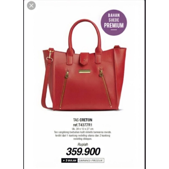 Tas Creton Sophie Paris / Shopee Martin Tas Selempang Kulit Merah