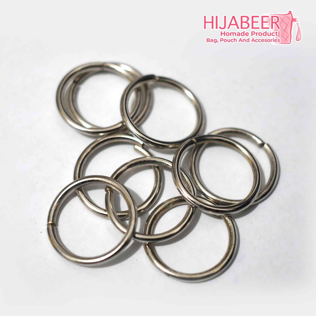 Ring O Bulat Nikel  2,5 cm Aksesoris Tas / harga (10pcs)
