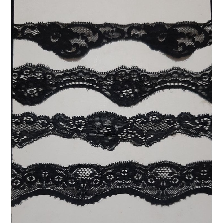 Renda Karet/Elastis/Strech lebar 4.5 cm (rol) panjang 15y