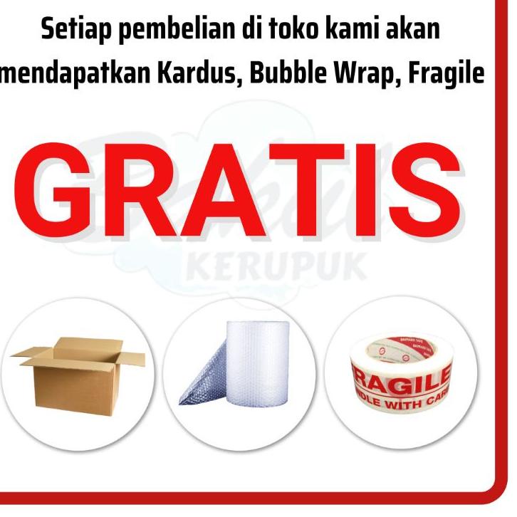 

[M-35 ㊚] Kerupuk Mentah Krupuk Puli Beras Cemilan Makanan Ringan Kemasan 200 Gram-premium