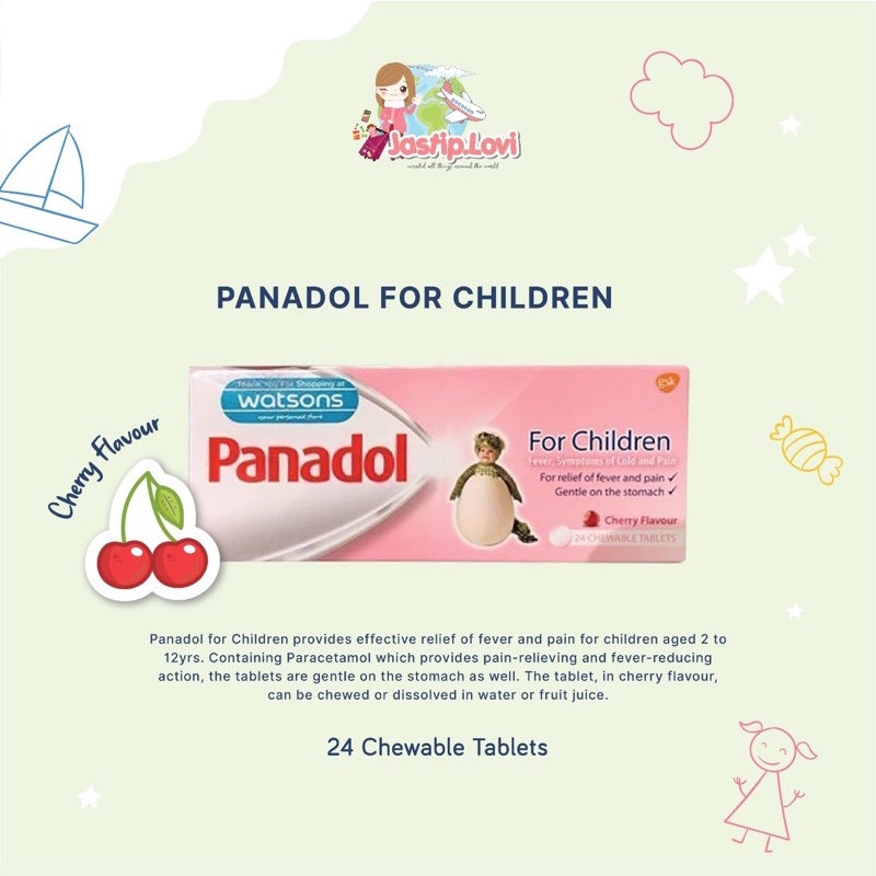 panadol children singapore chewable / panadol anak singapore