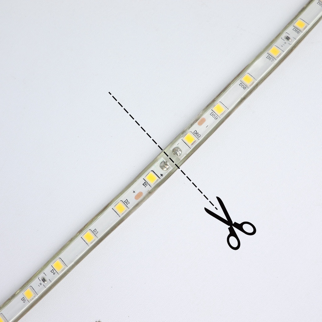 Lampu Panjang Selang LED Strip 5050 SMD AC 220V METERAN / Lampu Strip LED / 1 Strip 1 Meter / Random