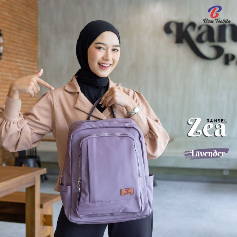 RANSEL ZEA BY BIRU TSABITA BAHAN CHOCOLY ANTI AIR WATERPROOF PREMIUM UKURAN JUMBO MUAT LAPTOP