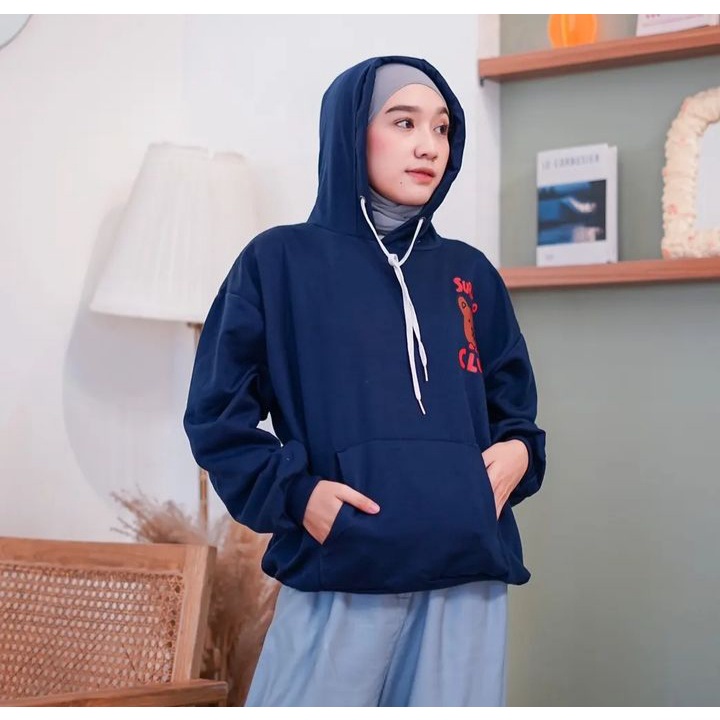 Jacket Hoodie SUBACO BLUB BEAR Sweater Pria Wanita Ala Korean Kasual Style Musim semi Dan Musim Dingin