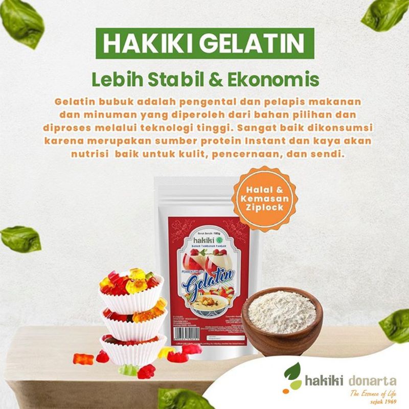 

Gelatin powder Hakiki 100gr Halal