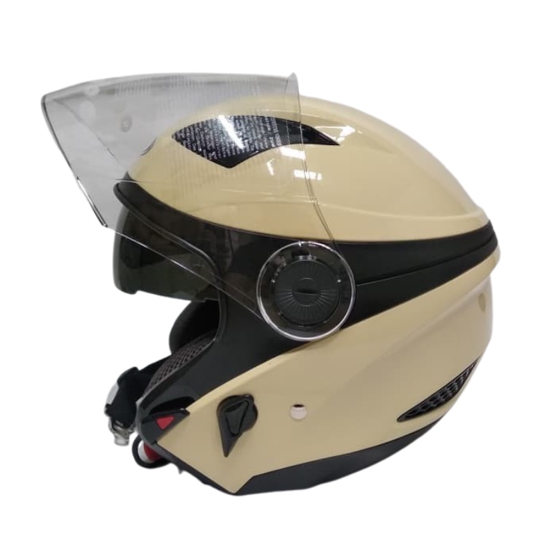 Helm Zeus ZS611 Solid Ivory Glossy | Zeus ZS 611 Double Visor