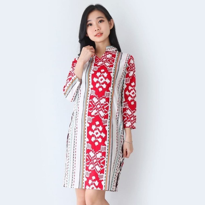 Baju batik wanita - Dress batik wanita fashion 586