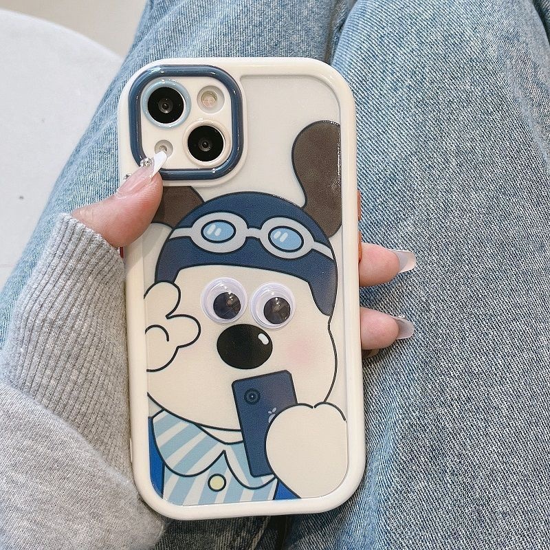 IPHONE Casing Ponsel Motif Kartun Selfie Anjing Kompatibel Dengan Iphone12 13 14 11 Pro Max X Xs Max Xr Bbccv