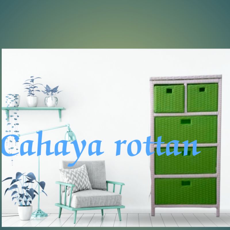 Lemari Laci 5 Tinggi | Lemari Rotan | Lemari Rotan Sintetis | Lemari Sintetis Rotan | Lemari Rotan M