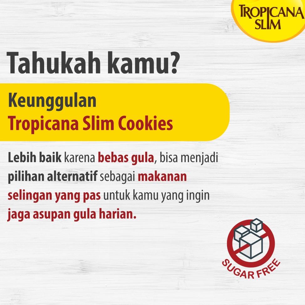 

Promoku Tropicana Slim Nutty Cookies Chocolate 200gr - Snack Bebas Gula, 100 Kalori .,..,.,,,,.,