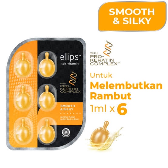 ELLIPS Hair Vitamin Rambut Pro Keratin Complex Strip 1 ml Isi 6 Kapsul (GFARMA/BISA COD) ORIGINAL-BPOM