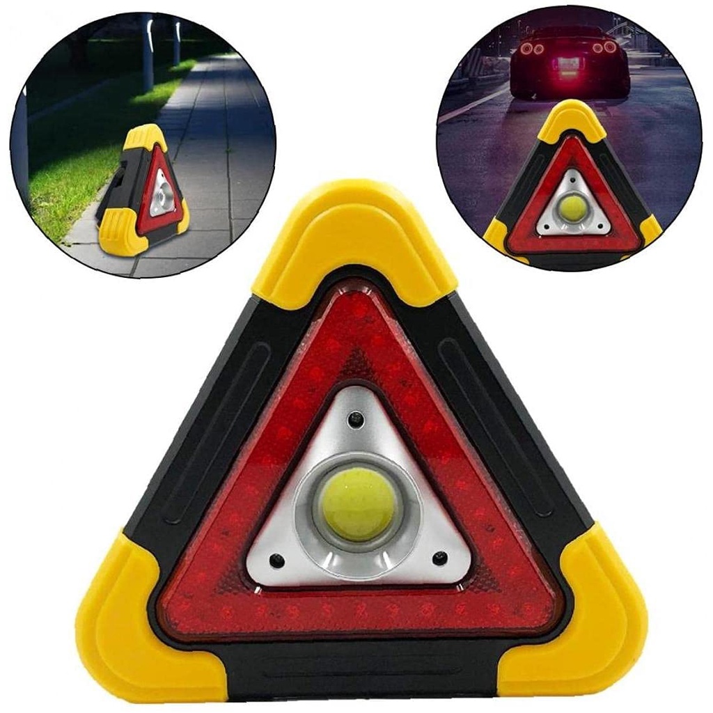 COB Car Lampu Emergency LED Tripod Warning Light Portable Light for Emergency Car Parking Camping Lighting Lamp