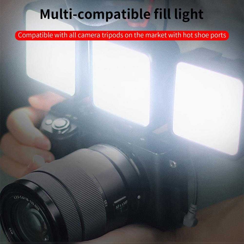 ( 100% BARANG ORI ) BLUELANS Lampu Kamera Mini Portable Video Light LED Tricolor 1800mAh - WL62