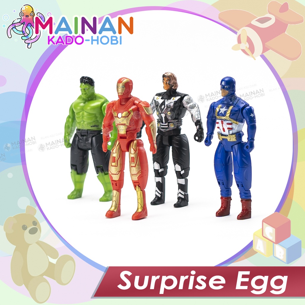 MAINAN ANAK BIRTHDAY GIFT SURPRISE EGG ACTION FIGURE SUPERHERO AVENGERS