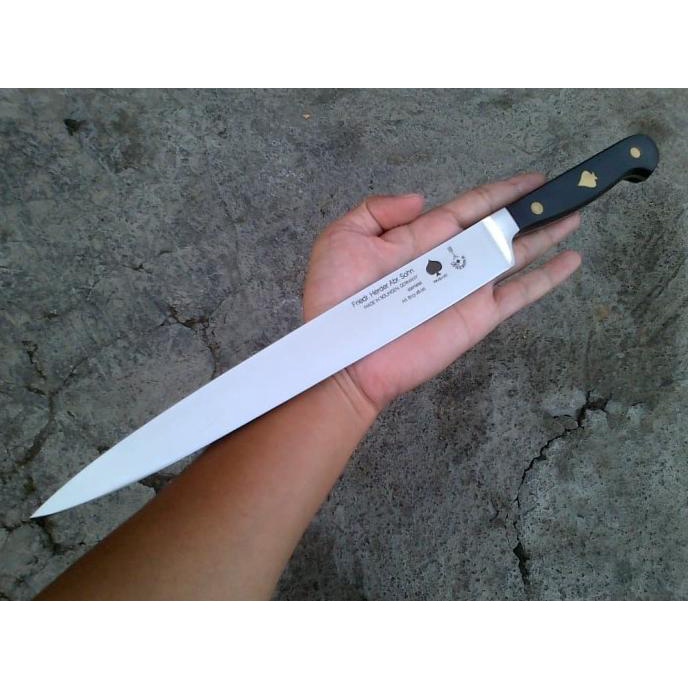 Slicer knife pisau herder cap garpu 10" solingen germany 8113-10