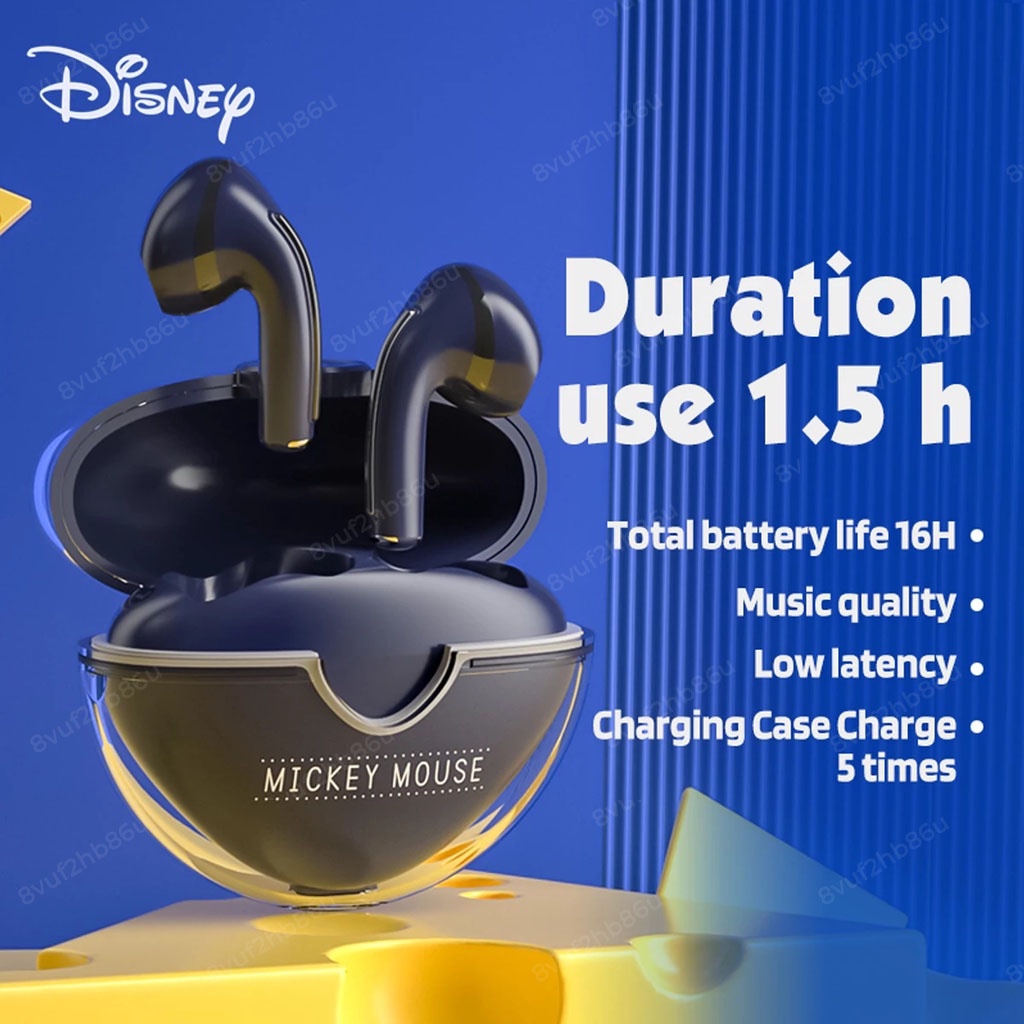 【ready stok】100% Authentic Headset Bluetooth Disney LK-01 Wireless Earphone Bluetooth 5.1 HiFi Stereo With Mic in-Ear Earbuds