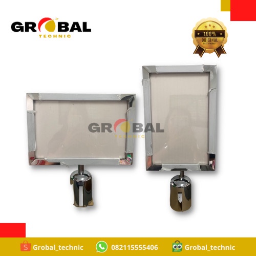 

SIGN FRAME A4 POTRAIT SIGNAGE POSTER/PAPAN ANTRIAN STAINLESS