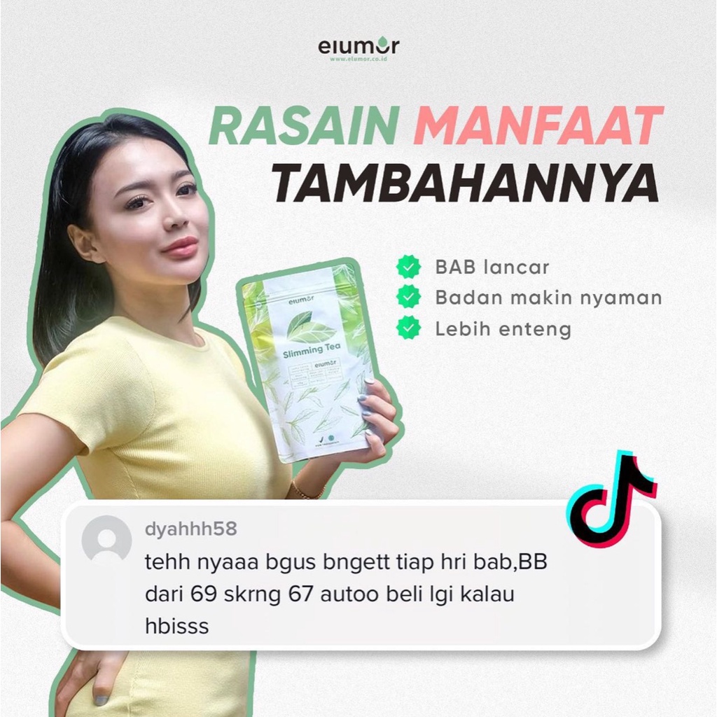 Elumor Slimming Tea - Teh Pelangsing Herbal Alami Original