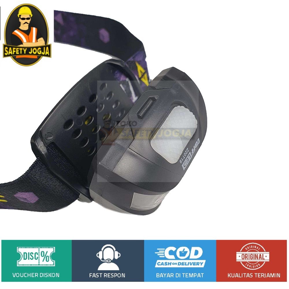 TaffLED Headlamp Flashlight Rechargeable USB plus Motion Sensor Z20T19 black