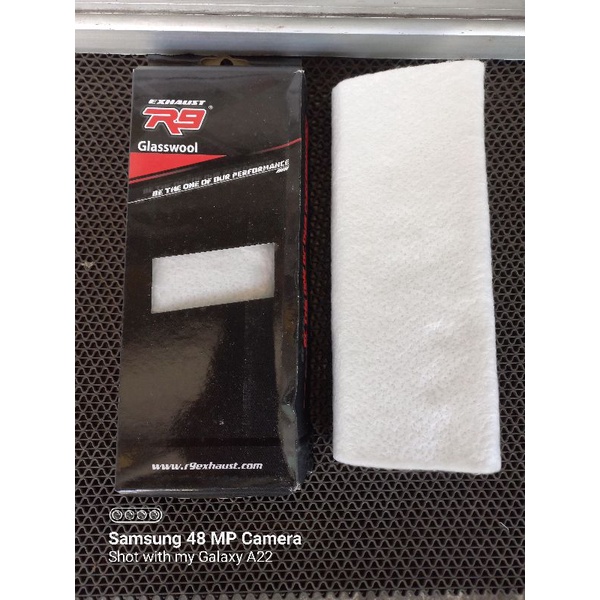 ORIGINAL100% GLASSWOOL PEREDAM SUARA KNALPOT R9 FULL SERAT PUTIH ANTI BAKAR GLASS WOOL GASBUL GASPUL
