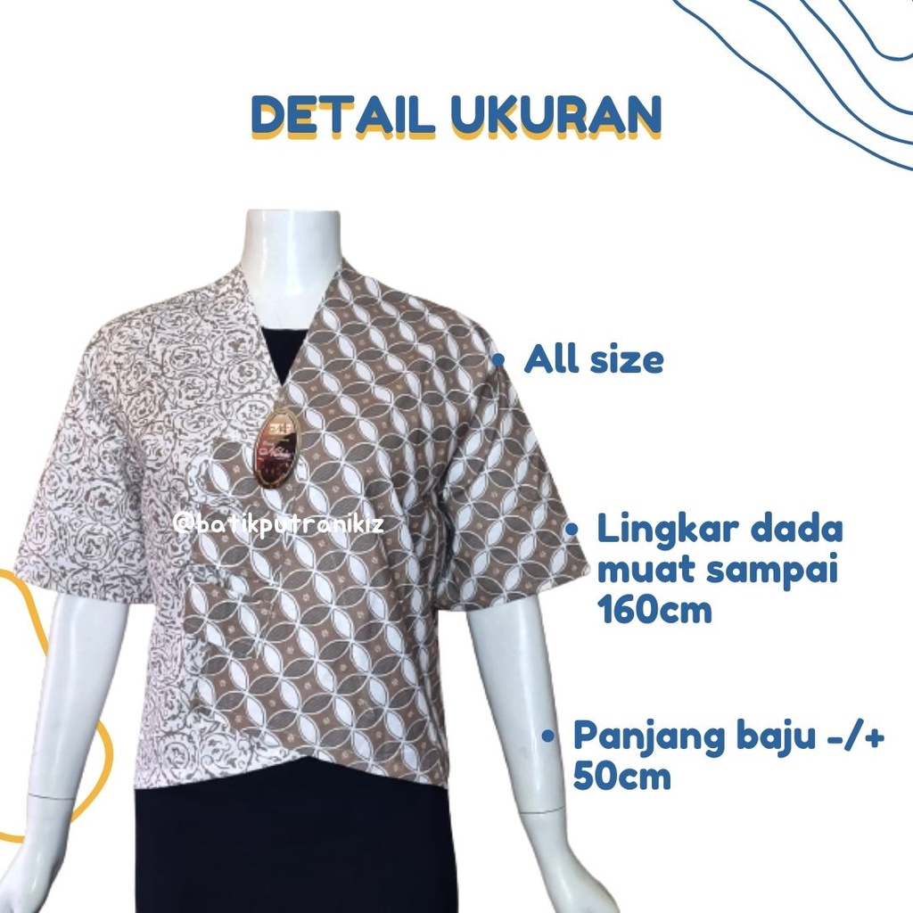 Croptop Batik Model Oversize Diamond Atasan Wanita Soft Allsize
