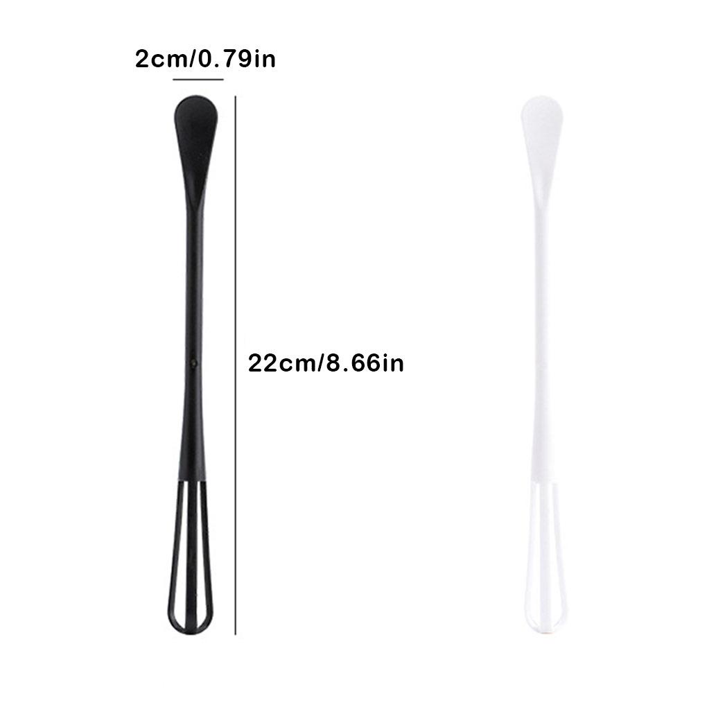 Pengocok Telur Double Ended Sendok Dapur Portable Bisa Dicuci Milk Frother Whisk Whisking Frothing Stirring Mixer Peralatan Masak