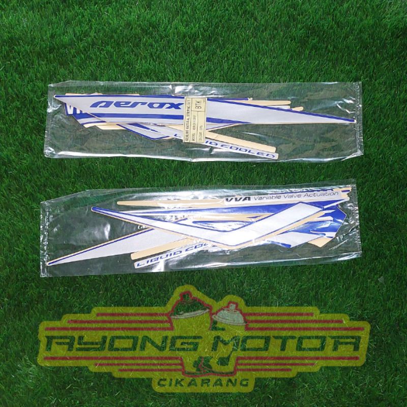 Striping Yamaha Aerox 155 Type R 2017 Biru Silver