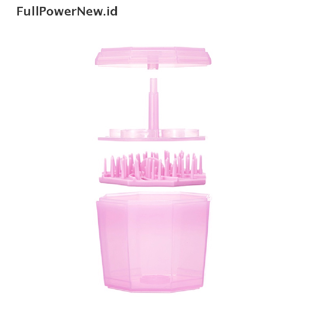 Power 1Pc Ember Pembersih Kuas Makeup Dgn Rak Pengering Alas Sikat Cuci Alat Kecantikan ID