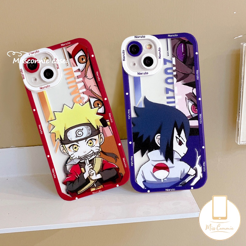 REALME Realme9 9Pro Plus 8i 9i C30 C31 C35 C15 C25 C12 C25Y C21Y GT C20 C11 C21 C25s C3 C20A 8Pro 8 6i 5i 5 5s Kartun Animel NARUTO Cute Sasuke Dan Shikamaru Soft TPU Clear Case