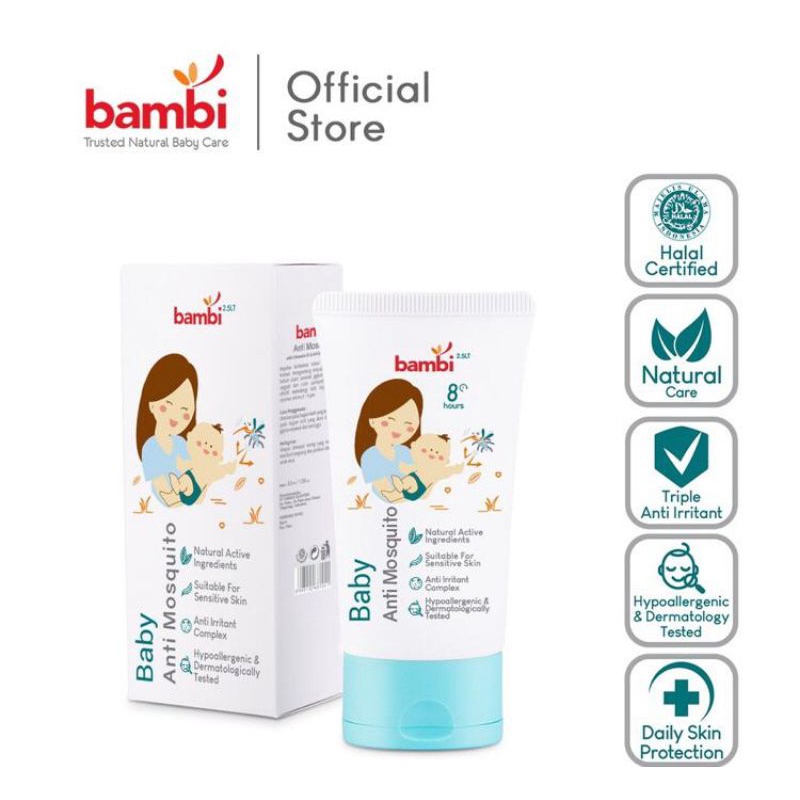 Bambi baby Anti Mosquito cream/ Cream Anti Nyamuk Bayi