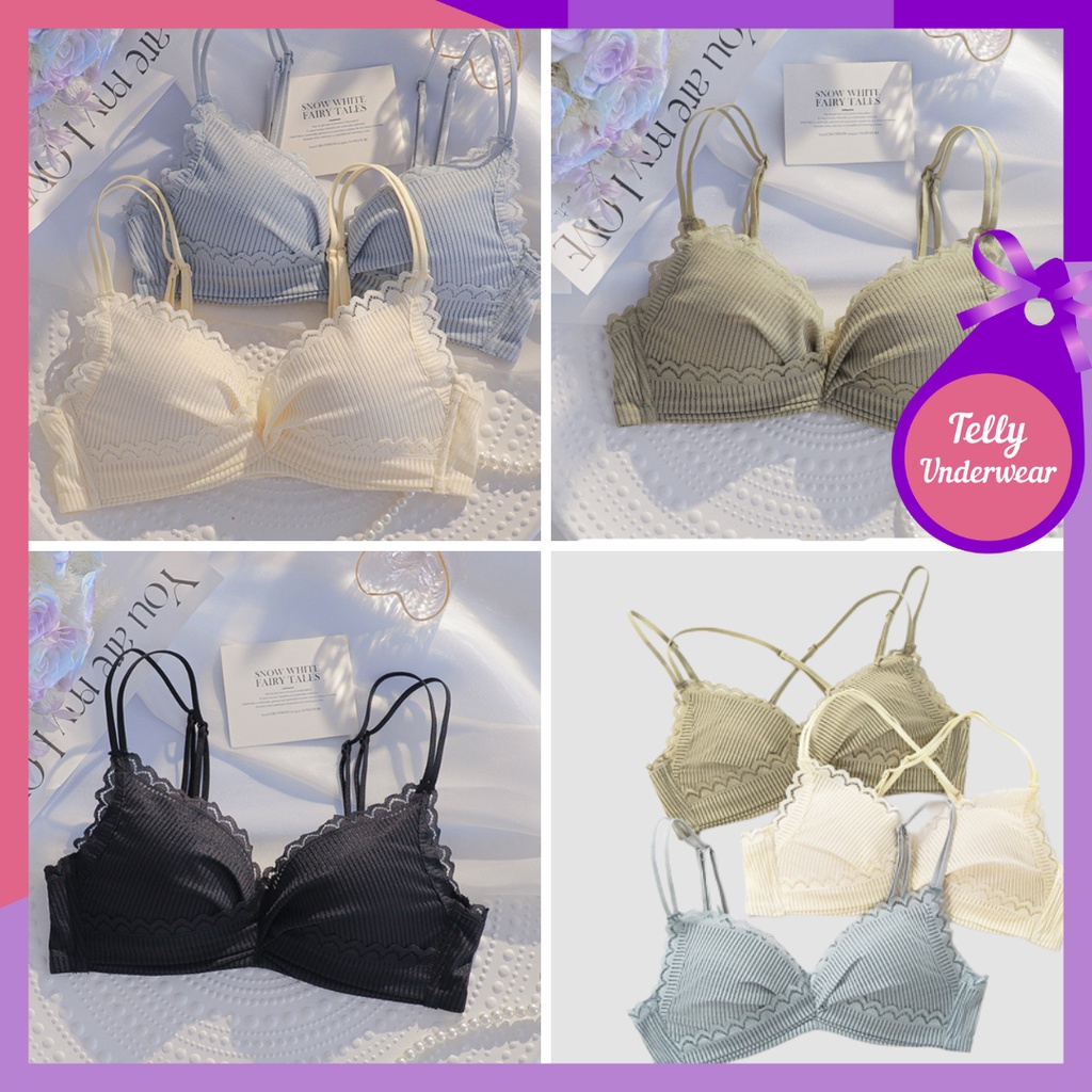 TELLY ➡️ 353 Bra wanita Sexy Fashion Korea BH Push Up Tanpa Kawat Murah Import