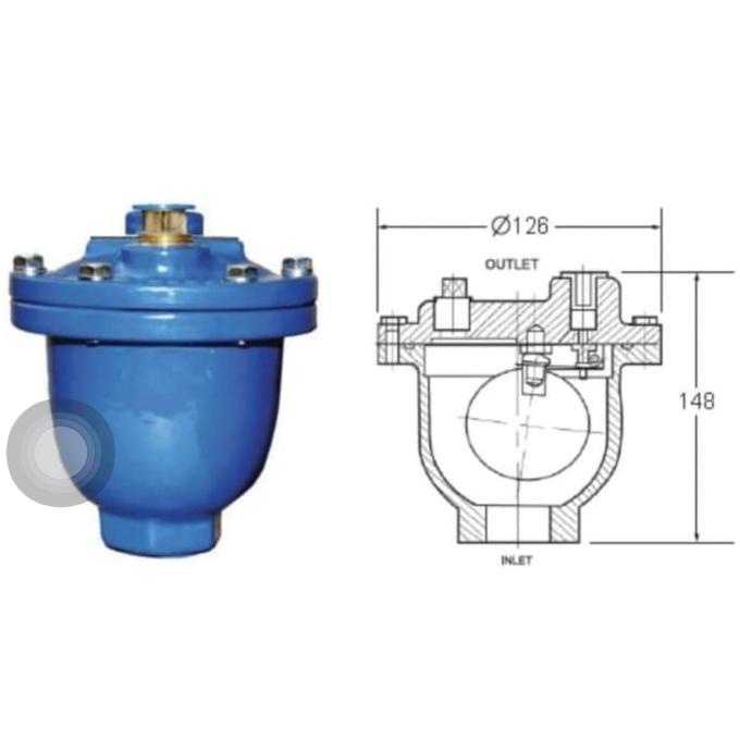 Air Vent Valve Tozen Drat 1/2" Inch
