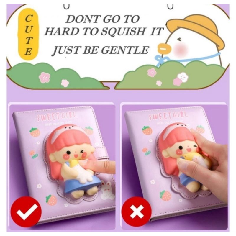 Buku Diary Anak Squishy 3D Cute