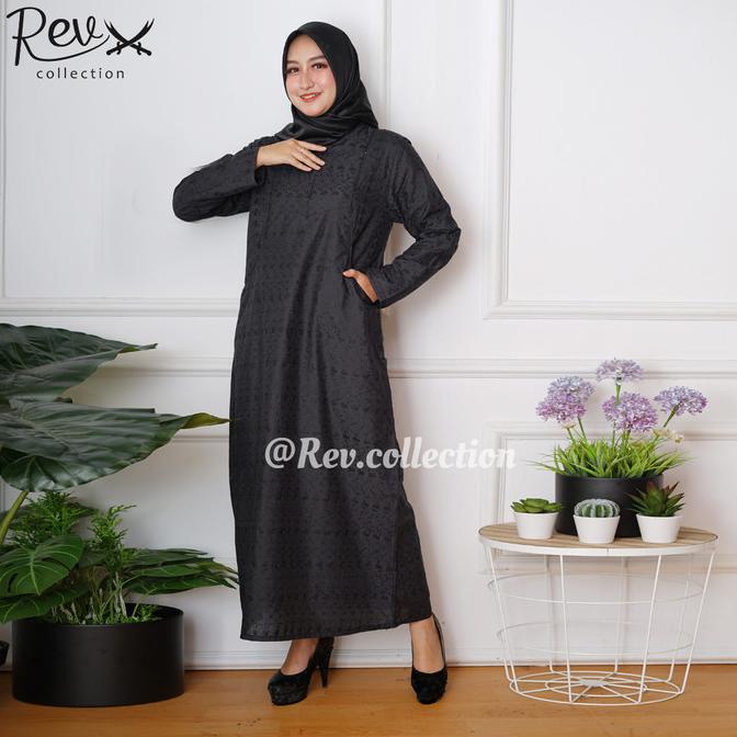 Gamis Hitam Full Bordir Busana Umroh Wanita Gamis Ihrom wanita