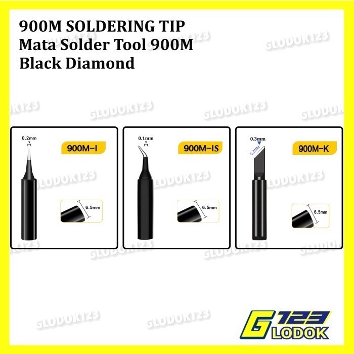 Mata Kepala Solder Station 900M Tip Head Black Diamond 936 936A 908S