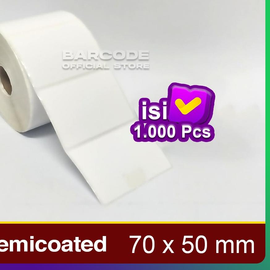 

Limited - Label Bare 70 X 50 1 Line Kertas Sticker Semicoated 70x50