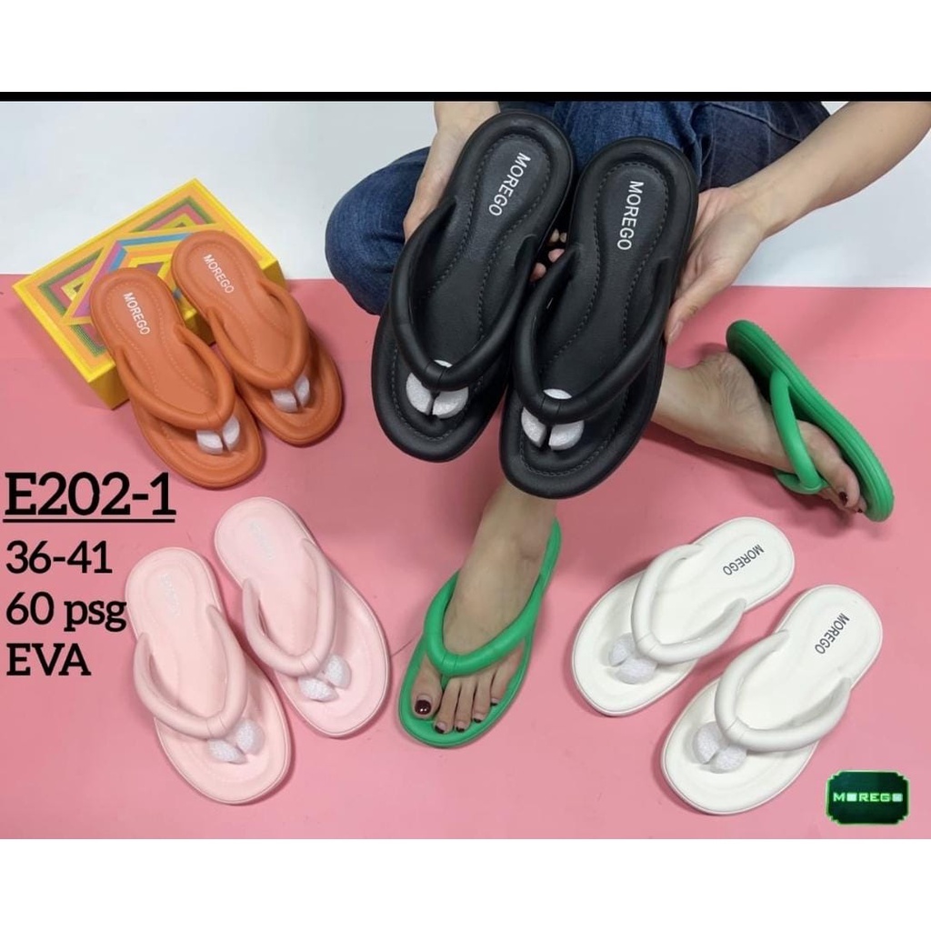 Sandal Jepit Jelly PCU Wanita KOREAN Style MOREGO E202