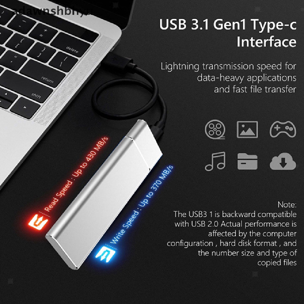 Adawnshbhyu 4TB SSD Eksternal 1TB 2TB 500GB Handphone Solid State Hardisk USB 3.1 External ID