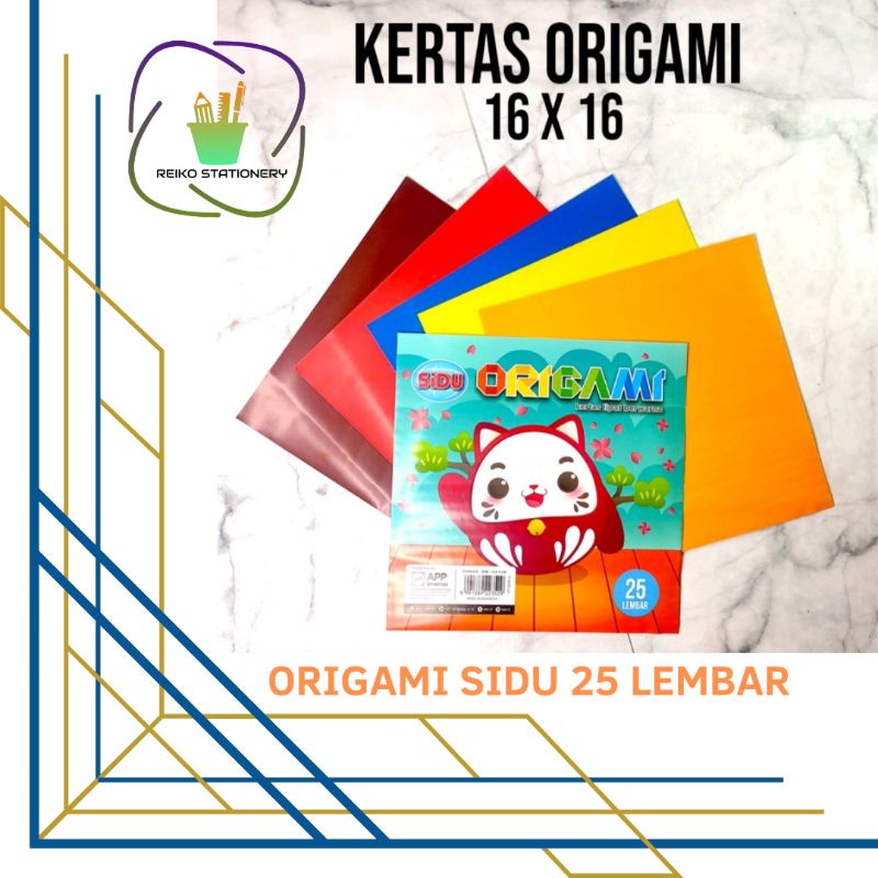 

Kertas Origami Kertas Lipat Sidu Glossy isi 25 lembar murah