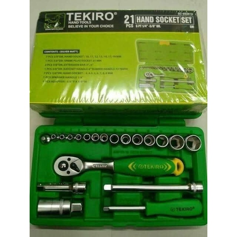 KUNCI SHOCK TEKIRO 1SET 21 PCS BOX PLASTIK (TERMURAH)
