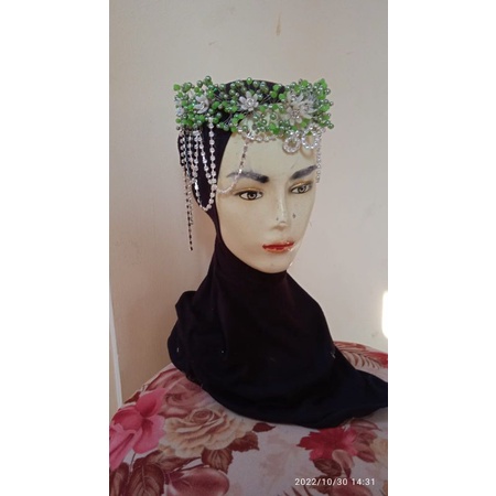 headpeace mutiara viral ,hiasan hijab /kpala pengantin / crown/Bandu mutiara hiasan juntai permta