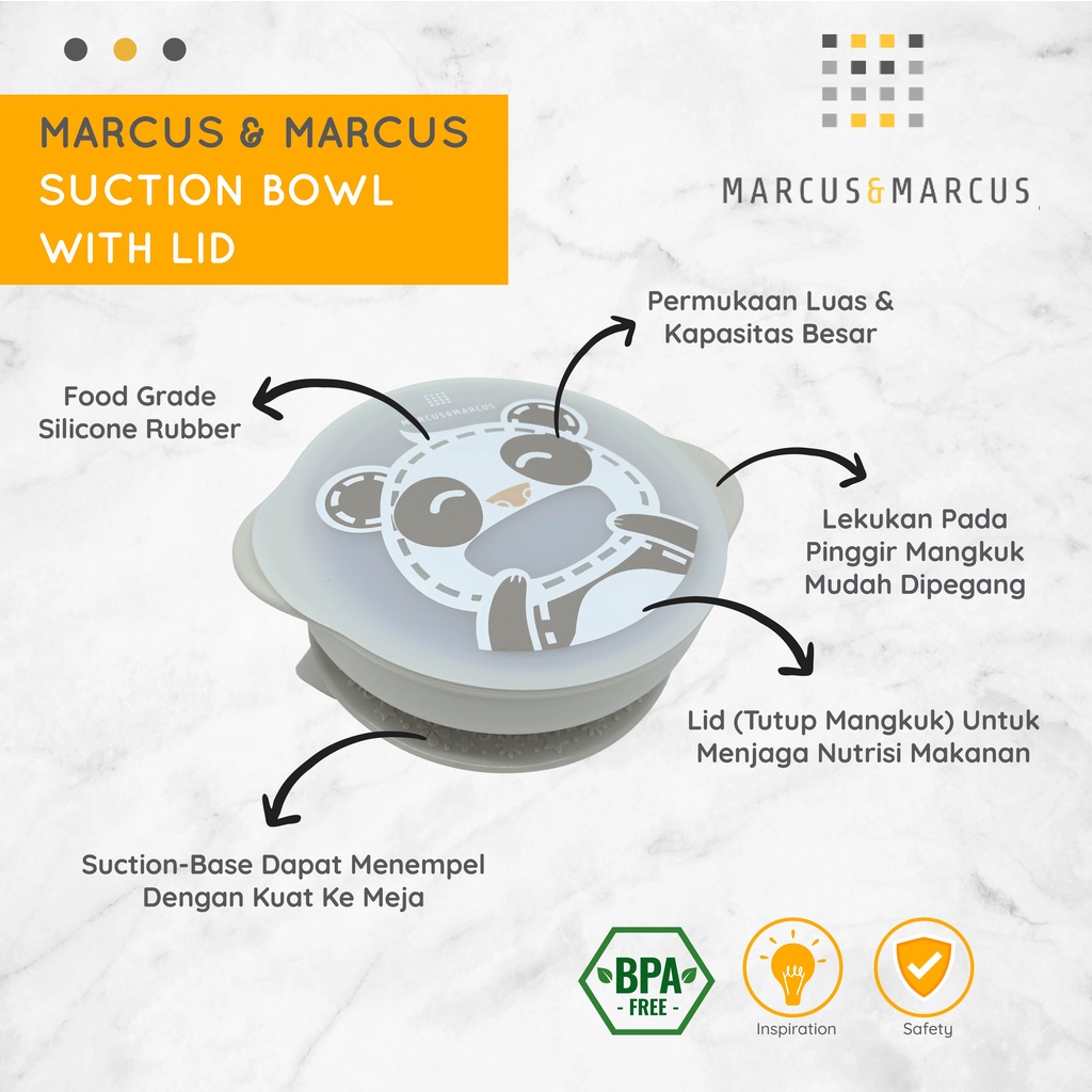 MARCUS &amp; MARCUS SUCTION BOWL WITH LID