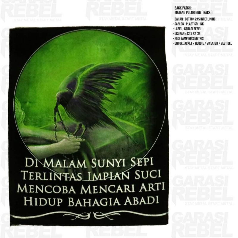EMBLEM BAND PUNK EMBLEM MUSIK EMBLEM BAND METAL EMBLEM PUNK PACTH SABLON PACTH BORDIR EMBLEM PUNGGUN