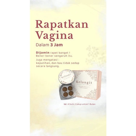 Perapat Miss V hanya 3 Jam - Delangit Seed - Kelangit seed Perapat Vagina